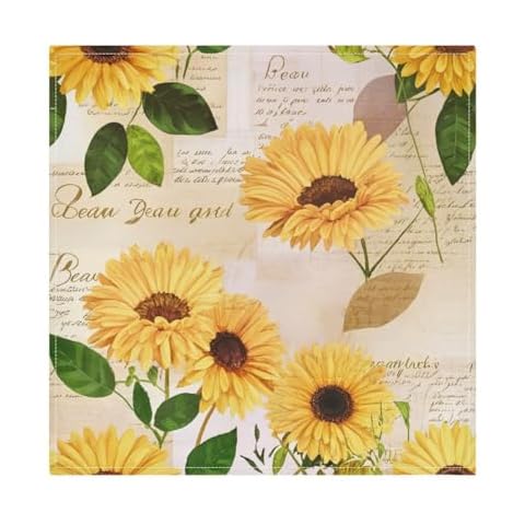 Qilmy Set of 4 Reusable Cloth Napkins Cover