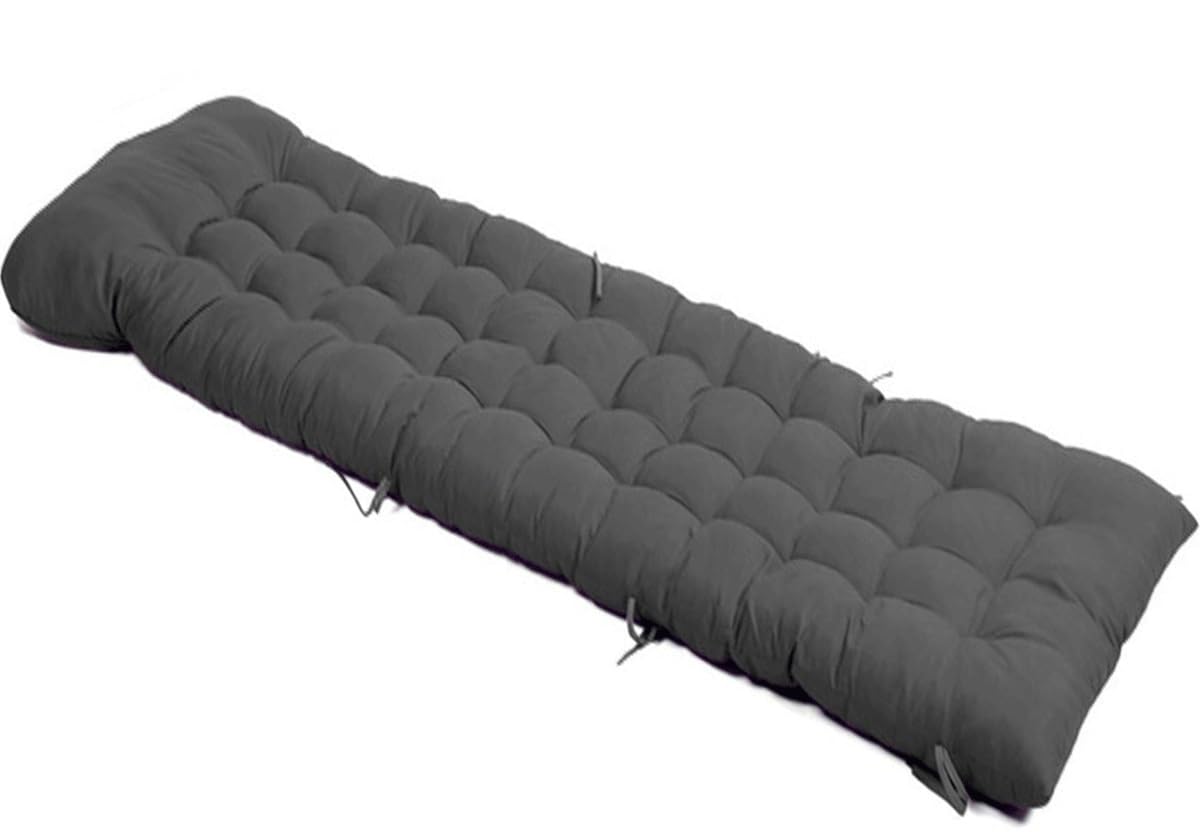 JACOJE Patio Garden Indoor Outdoor Thickened Recliner Portable Sustainable Sun Lounger Cushion, Window Seat Mattress Sun Long Bench Cushion with Ties,