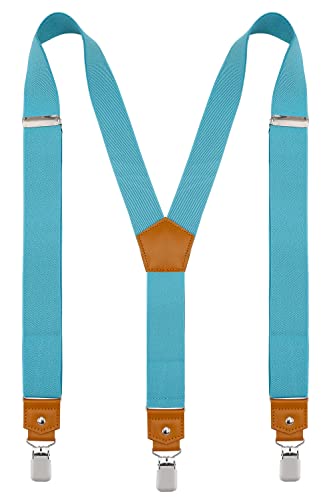 Image of Suspenders for Men Y Back Adjustable Elastic with Strong Clips 47 Inches