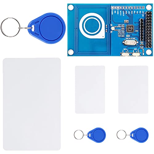 DAOKAI PN532 Módulo de lector preciso NFC 13,56 MHz Lector de tarjetas IC RFID Módulo de comunicación de campo cercano + Tarjetas blancas + Kit de tarjetas de lectura/escritura de tarjetas clave