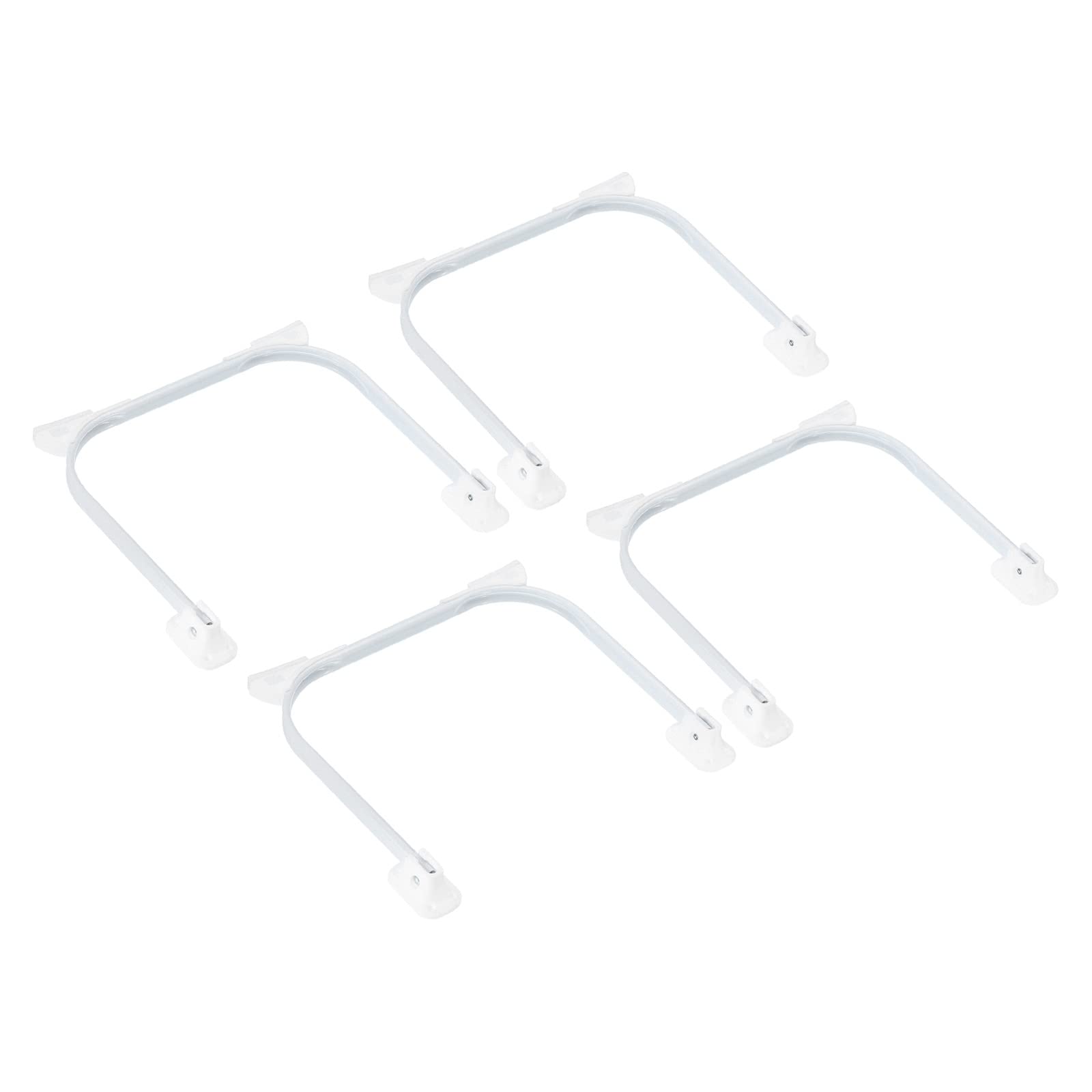 PATIKIL Folding Table Legs, 4 Pack 10.6" Height Foldable Anti-Slip Coffee Tables Leg Replacement, White