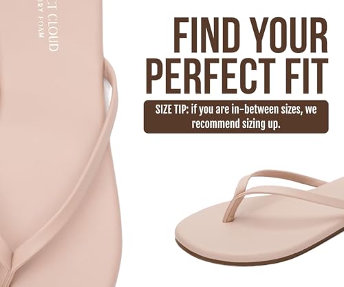 Image of Project Cloud Flip Flops for Women Footwear- Lightweight and Memory Foam Insole Sandals for Women 2026 - Durable Non-Slip Beach Essentials Flats for Women Sandals (Foundations)