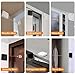 SHIMIDO Upgraded Retractable Automatic Door Closer - Tool-Free Installation, Powerful 3.5lb Pull Shuts Doors Completely - Compact Universal Fit for Screen, Sliding & Almost All Doors（4 Pack Black）