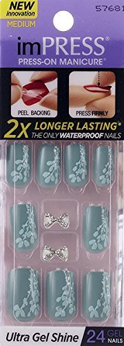 KISS imPRESS "ALMOST FAMOUS" Medium Length by Broadway Press-On Manicure Nails