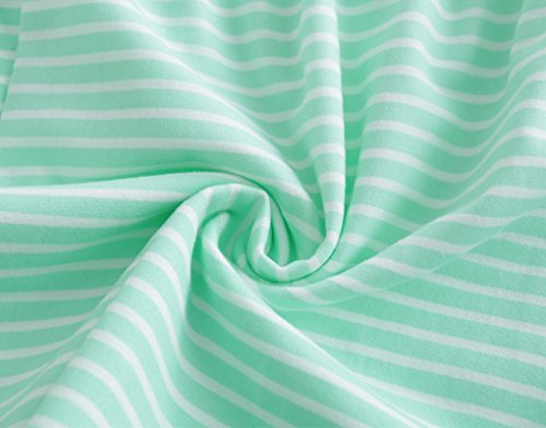 Myfav Big Kids Girls Sleeveless Sleepwear Hearts Shape Striped Pajama Nightgown (As1, Age, 14_Years, Green) #TOP6