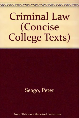 Criminal Law (Concise College Texts)