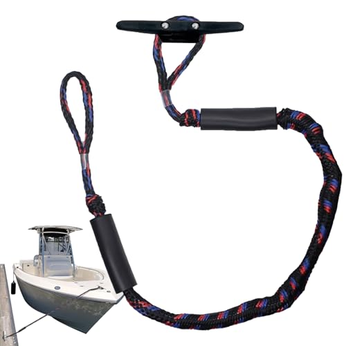 Líneas de muelle para barcos – Cuerda de anclaje con bucle, accesorios de cuerda de amarre para kayak de seguridad marina para lanchas a motor, pontón, esquí acuático, rafting