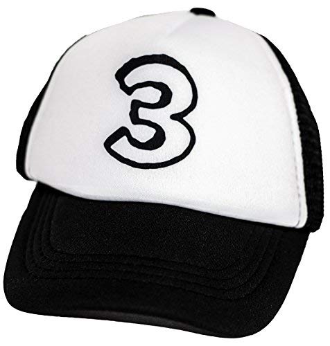 Kids Trucker B-Day Age Hat Baseball Cap Boys Girls 3rd Birthday 3 Toddler Black2