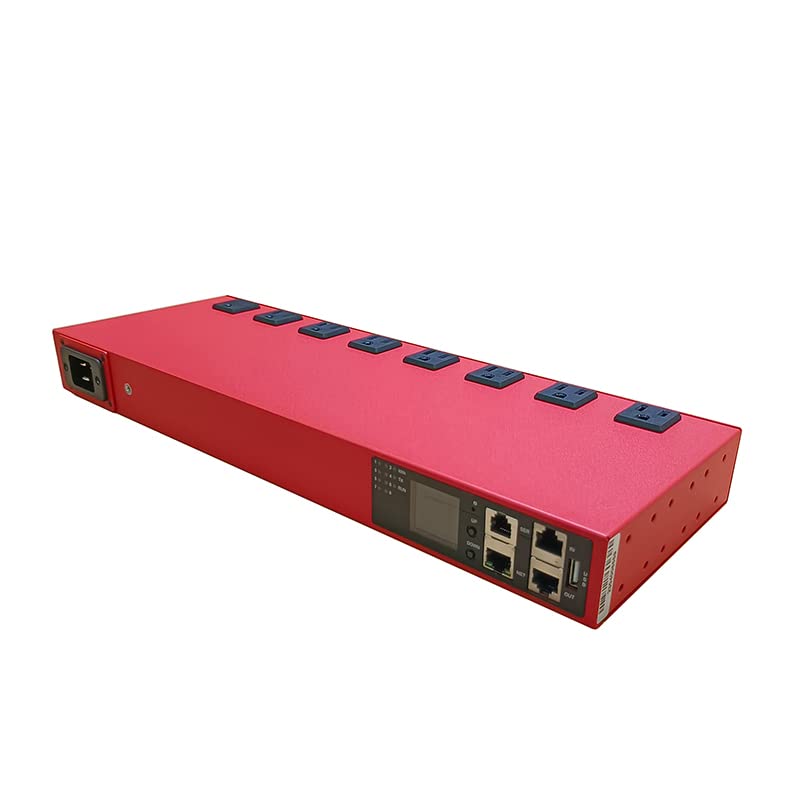 Image of Smart PDU Cabinet Socket 8-Port 15 amps SSH telnet SNMP 485-TCP RTU Programming Development Network Remote Control Room Aging Rack Used (SNMP v1v2v3 Indicates The telnet S Version)