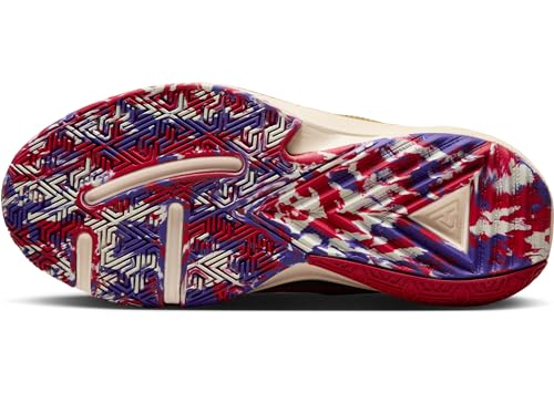 Nike Giannis Freak 5 Big Kids' Basketball Shoes (DZ4486-600, Gym Red/Court Purple/Flat Opal) Size 52