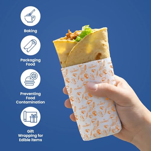 Image of Claret Eco-Friendly Food Wrapping Paper | 20+5 Meter | Keeps Food Fresh | Butter Paper Roll For Tiffin Roti Snacks | Non-Stick & Safe For Kitchen Use (Pack Of 1)