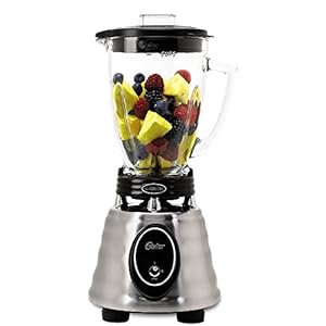 Oster BPCT02-BA0-000 6-Cup Glass Jar 2-Speed Toggle Beehive Blender, Brushed Stainless