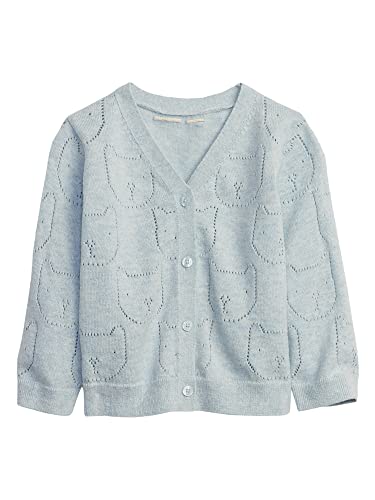 Gap Unisex Baby Pointelle Cardigan Sweater, Lt Blue Heather, 0-3 Months Us #TOP20