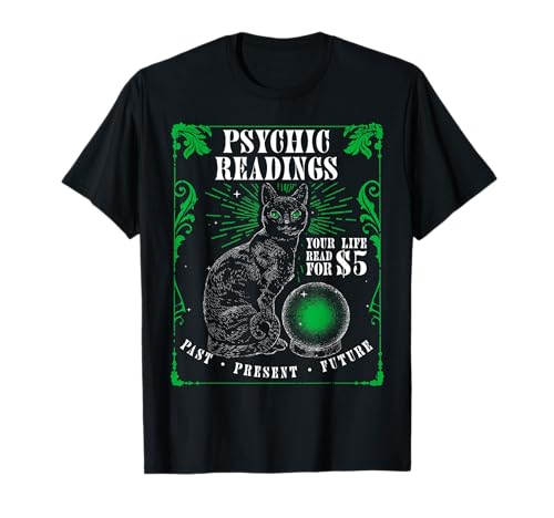 Psychic Readings Cat Fortune Teller Spiritual Reader T-Shirt