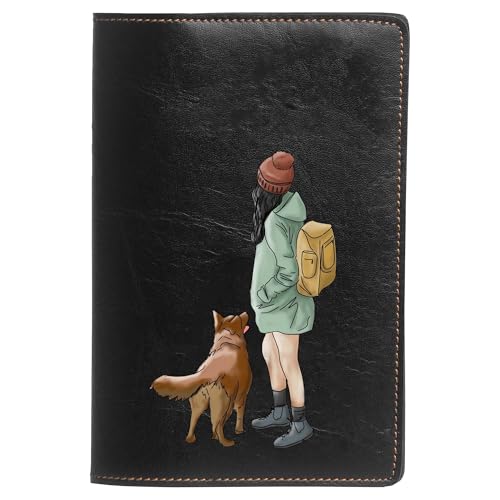 Image of The Messy Corner Unisex Vegan Leather Passport Cover | Classy & Stylish Printed Travel Case | (Black, Backpacker)