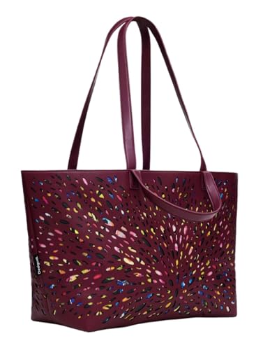 Desigual sac shopper sac à épaule Blackwell Cahuil Shopping Bag Tutti Fruti bordeaux