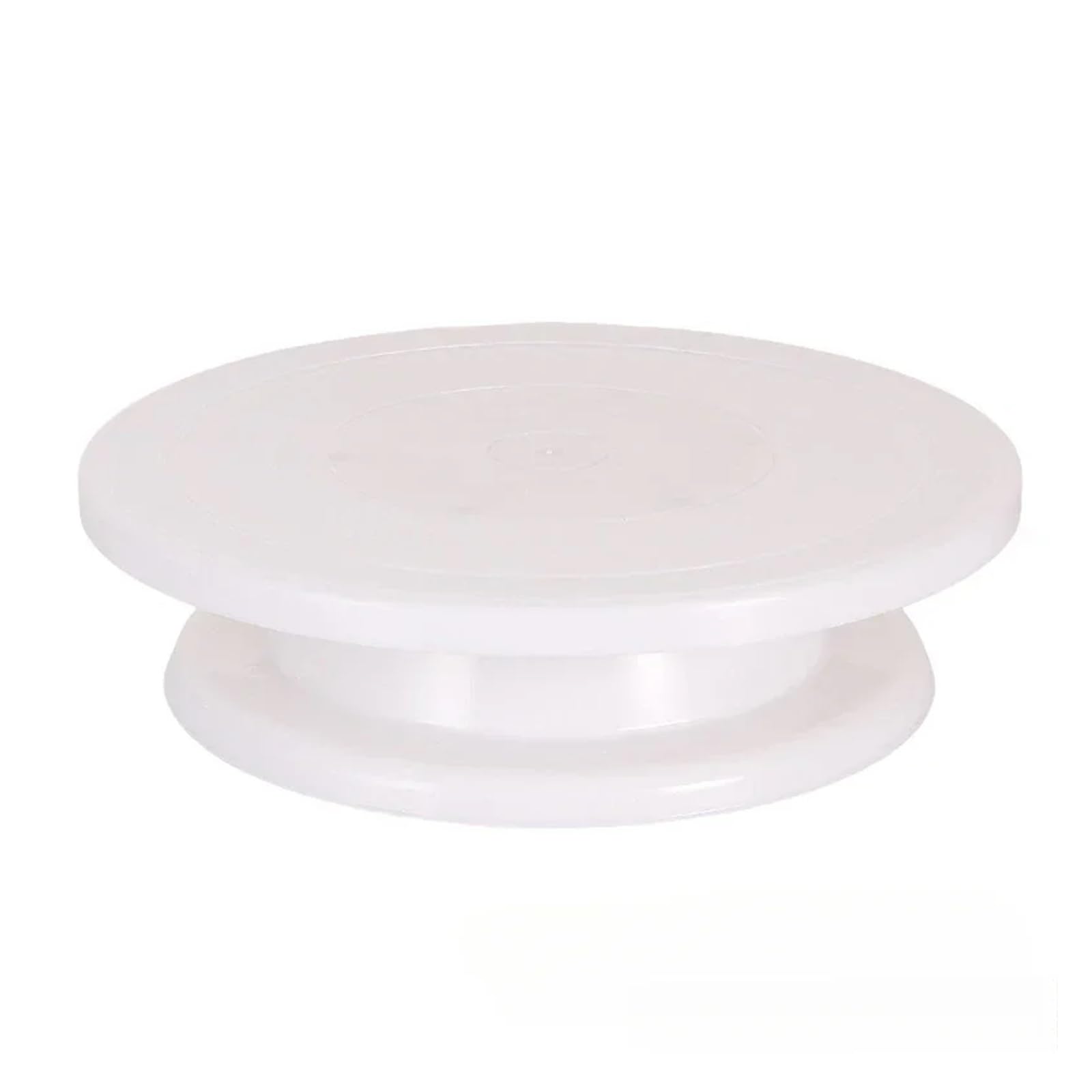 Plateau tournant en Plastique antidérapant for gâteau d'anniversaire pour La Cuisson,La Décoration De Gâteaux(White)