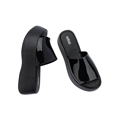 Melissa Becky Platform Slides for Women - Cushioned and Comfortable Chunky Platform Slip-On Sandals with Jelly Upper and Open Toe Design, Vegan3