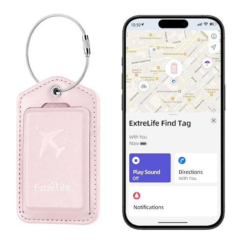 Étiquette de sac avec suivi connecté Apple Find My et protection de confidentialité intégrée