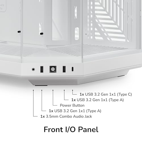 Hyte Y70 Boîtier de Jeu ATX Moderne et esthétique à Double Chambre panoramique en Verre trempé avec câble élévateur PCIE 4.0 Inclus, Blanc Neige (CS-HYTE-Y70-WW)