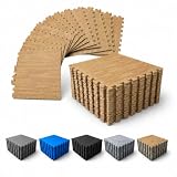 Pack Suelo Tatami – Esterilla Gimnasio Puzzle | Protege, Acolcha, Aísla y Decora | para Casa, Fitness o Piscina | Goma Eva Suave y Antideslizante | Libre de BPA | 4 Imitación Parquet