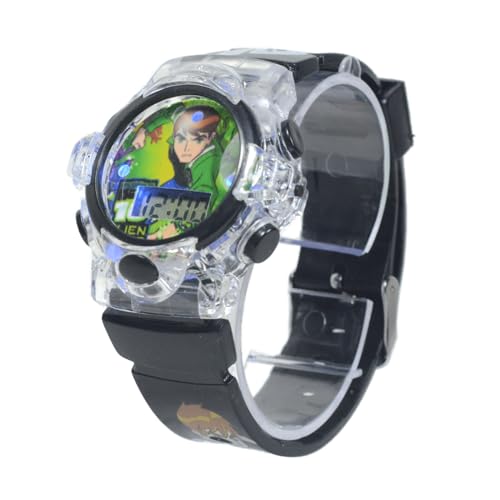 Relógio Infantil Menino Ben 10 Criança Com Luz E Som Oferta (PRETO)