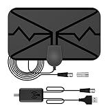 Lamkrtlp Antenna TV Interna Amplificata Potente, 2026 Nuova Antenna TV Interna, 250 Chilometri di Ricezione A Lungo Raggio, Supporta Smart TV 4K HD/1080P