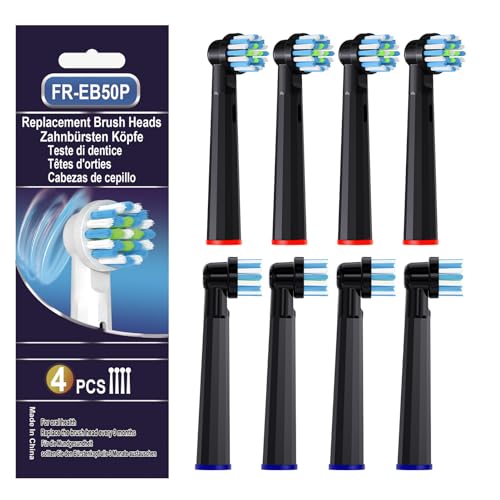 Cabezales de cepillo de dientes de repuesto compatibles con Oral B, recambios de cabezal de cepillo eléctrico sensible a la cruz para Pro 1000 Genius X Smart 1500, cabezal redondo de suavidad media