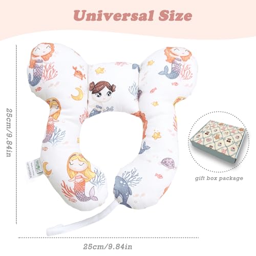 Almohada U para Niño Diseño Sirena Suave y Reversible miniatura 6