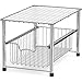 Simple Houseware Stackable Under Sink Cabinet Sliding Basket Organizer Drawer, Chrome