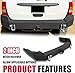 Kojem Rear Bumper W/2” Receiver Compatible with 1999-2004 Jeep Grand Cherokee WJ W/2 X D-rings Powder Coated Black Steel