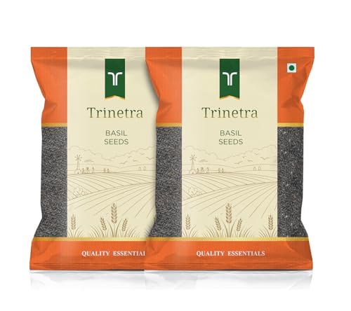 Trinetra Basil Seeds (Sabja Seeds) | Superfood for Digestion, Weight Loss & Skin Health | 2 kg (2 x 1kg)