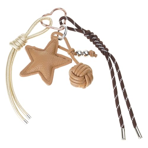 Sturdy Lightweight Leather Star Charm Stylish Bag Accessory Perfect for Enhancing Bags During Commutes or Travels Leather Star B