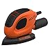 Black+Decker Dreieckschleifer Mouse (55 Watt, 133 x 95 mm, mit Staubsaugeradapter, zum Schleifen/Polieren, Klettfix-System, inkl. 6 Schleifpapiere + 12 Ersatzschleifpapierspitzen, Koffer) BEW230K