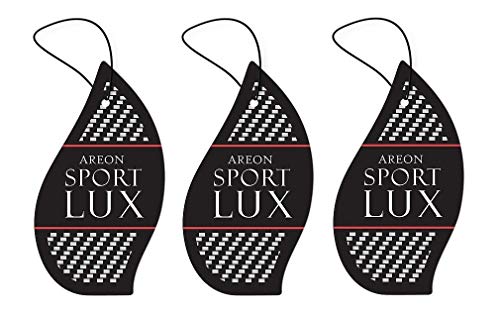 Areon Sport LUX Quality Perfume/Cologne Cardboard Car & Home Air Freshener, Silver (Pack of 3)