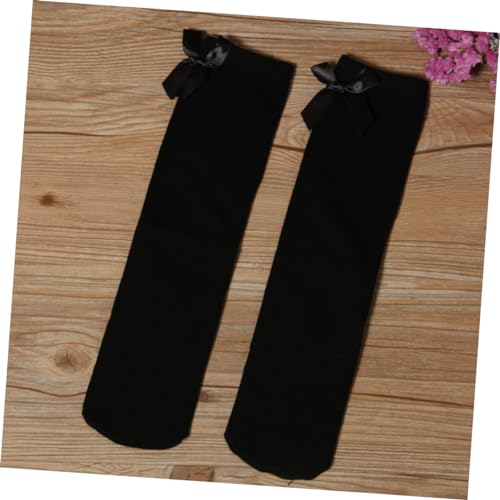 Striped Stocking Bow Knee Socks High Socks Over The Knee Sock Thigh Socks High Socks Black4