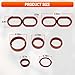 Engine Oil Filter Housing O Ring Seal Kit 7PCS Compatible with 2014-2021 Chrysler Dodge Jeep Ram 200 300 Pacifica Charger Cherokee Wrangler 1500 ProMaster 3.6L 3.2L Replaces# 68191356AA (Red)