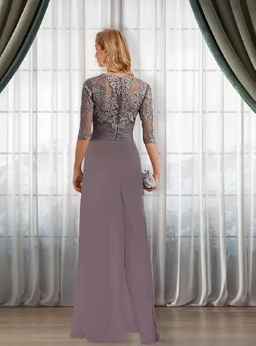 Mother of The Bride Pant Suits for Women Dressy Chiffon Jumpsuit Formal Outfit Wedding Guest Dresses - Image 3