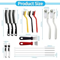 16Pcs Crevice Cleaning Brush Set, Hard Bristle Scrub Brushes for Gaps — image 7