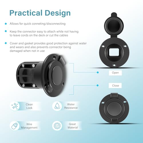Câble Cannon Downriggers connecté via ce port d'alimentation encastré rapide