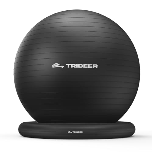Trideer Exercise Ball for Office Desk, Yoga Ball Chair to Relieve Back Pain, Stability & Fitness...