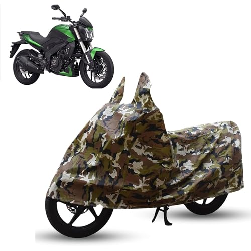 Image of Sulfar Bike Cover for Bajaj Dominar (250 (2025)) | Waterproof, Dustproof & UV Protected | All Weather Two Wheeler Cover (Army Green) New 2026 Variants