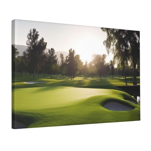 Affiche d'œuvre d'art de golf sur toile rétro haut de gamme