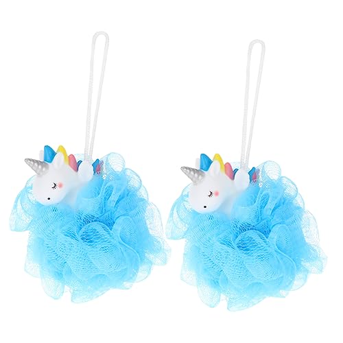 VINTORKY ベビータブ 2個 ユニコーン入浴ボール かわいいシャワースポンジ スパバス ベビーバスブラシ クリーニングスポンジ シャワーメッシュボール スクラバー Pe 赤ちゃん 多目的