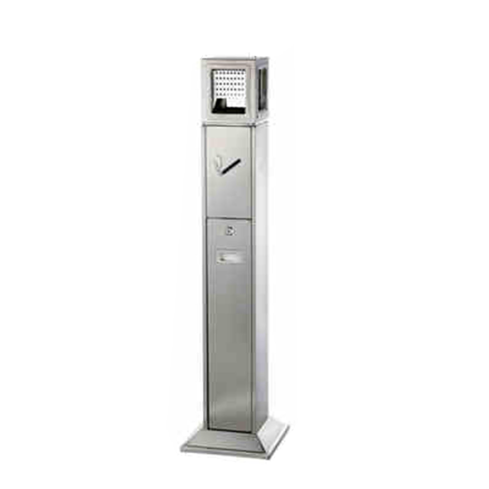 Freestanding Ashtray, Floor Standing Cigarette Butt Collector, Outdoor Metal (with Key), Suitable For Public Smoking Areas