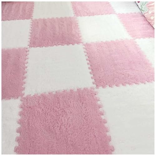 40 alfombrillas de espuma de felpa antideslizantes entrelazadas, suaves de 0.4 pulgadas de grosor, para zona de juegos de niños, suelo del hogar, seguro y cómodo