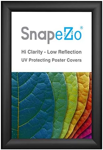 SnapeZo Poster Frame 10x15 Inches, Black 1.2 Inch Aluminum Profile, Front-Loading Snap Frame, Wall Mounting, Premium Series