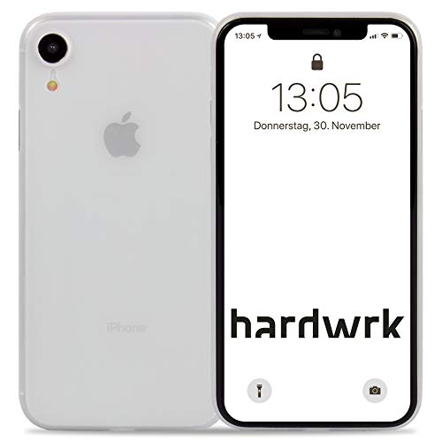 hardwrk Ultra-Slim Case - kompatibel mit Apple iPhone XR - matt klar - ultradünne Schutzhülle Handyhülle Cover Hülle - Unterstützt kabelloses Laden - Qi - Wireless Charging - Frost