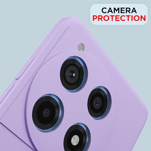 Image of Outlouders Back Cover for OnePlus 12R 5G | Camera Protection | Durable Soft Matte Silicone Bumper Case (Purple)