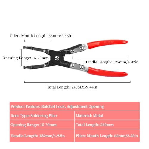 Akozon Car Soldering Pliers, Metal Soldering Plier Multi-Function Wire Welding Clamp Pick‑Up Aid Tool Wire Welding Pliers For Automobile Maintenance Repairing Tool - Image 2